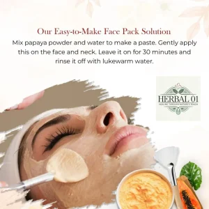 100% Natural Papaya Powder for Skincare | Dried Papaya Powder Mix for Cream